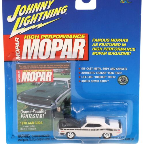 1:64 Johnny Lightning 1970 AAR Cuda white/ black High Performance Mopar