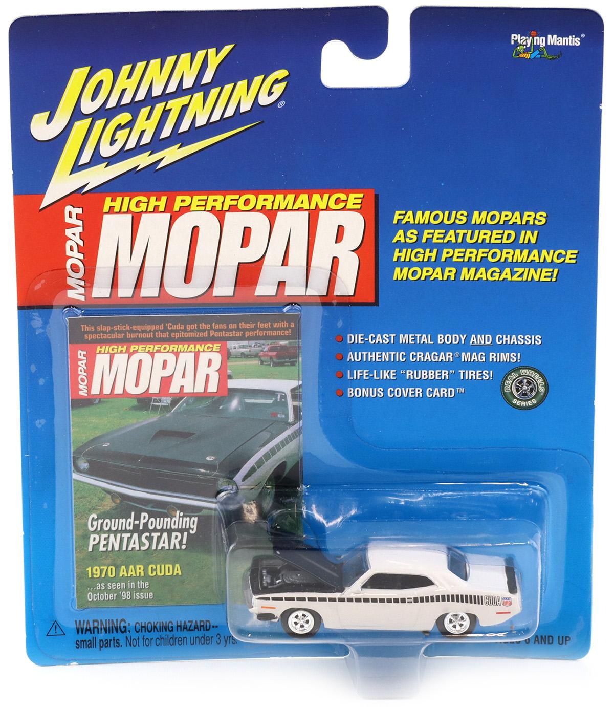 1:64 Johnny Lightning 1970 AAR Cuda white/ black High Performance Mopar