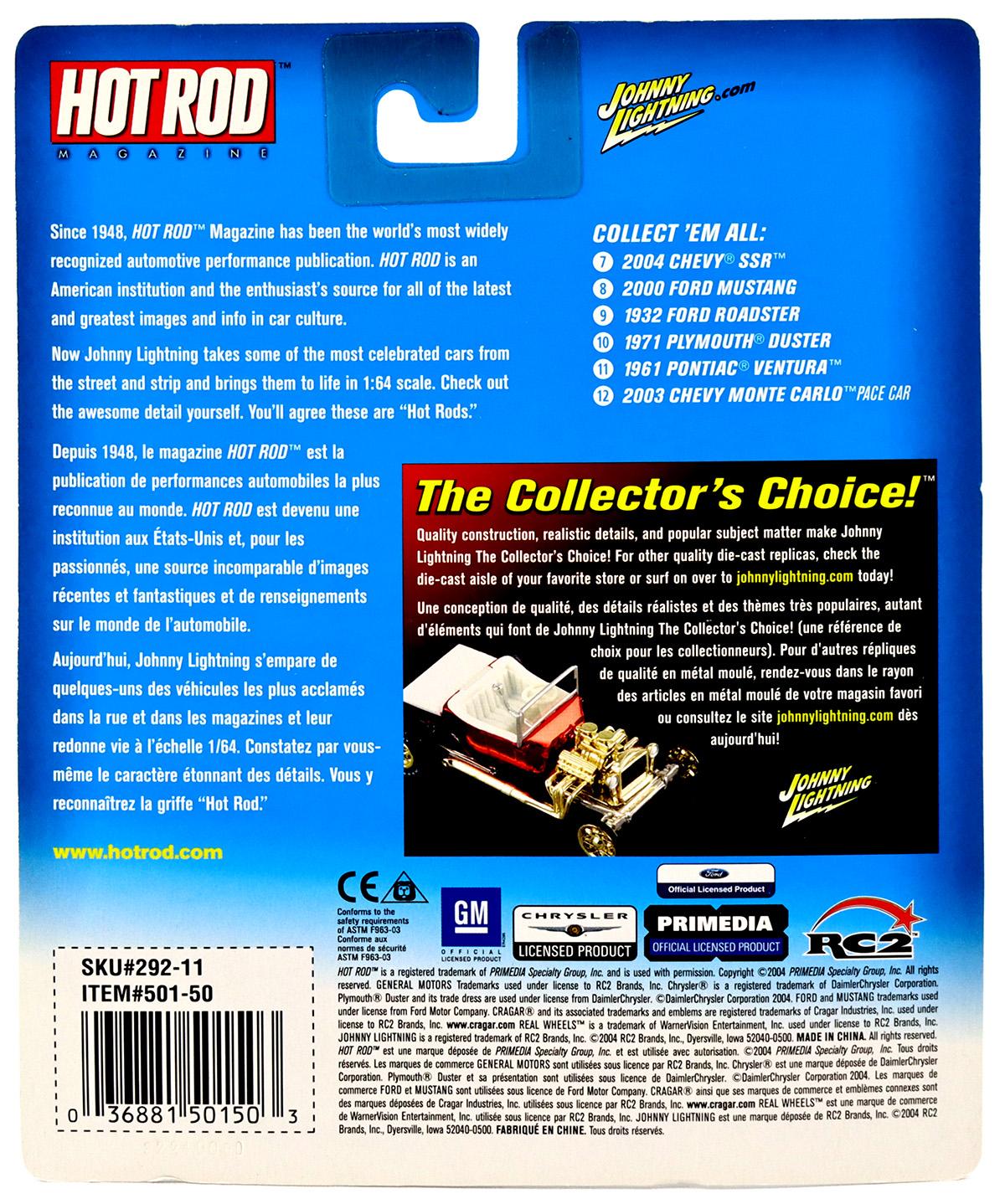 1:64 Johnny Lightning 2004 Chevy SSR Red Hot Rod