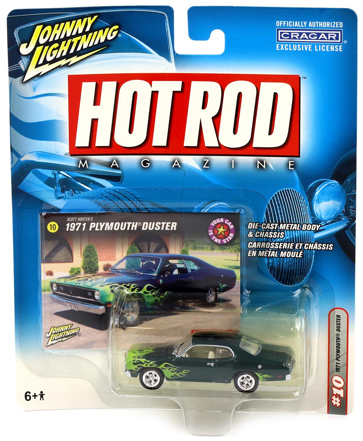 1:64 Johnny Lightning 1971 Plymouth Duster green metallic Hot Rod