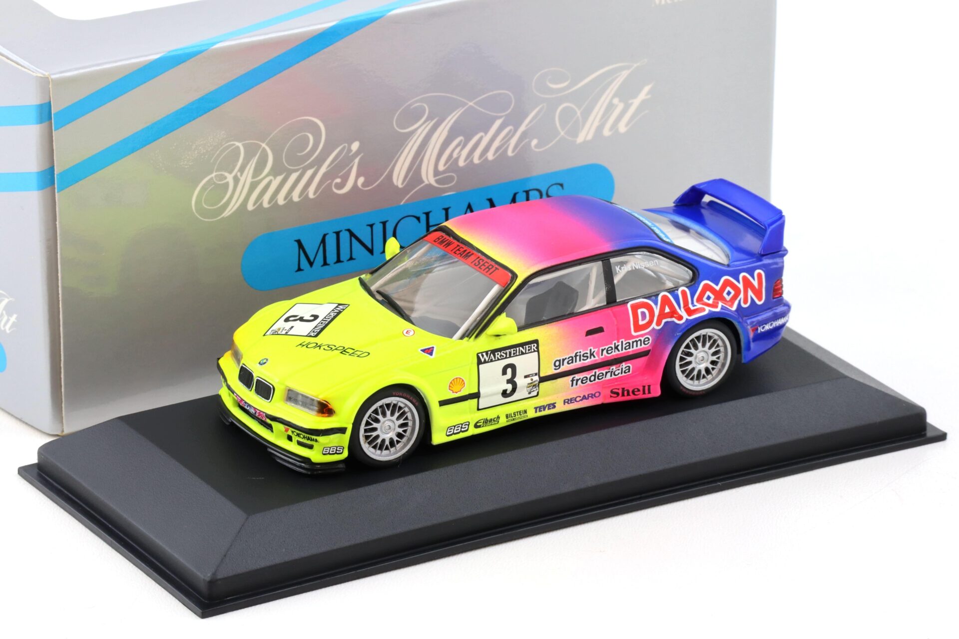 1:43 Minichamps BMW M3 GTR E36 ADAC GT CUP 1993 #3 K.Nissen