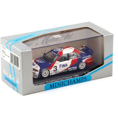 1:43 Minichamps BMW 318i E36 French Champion 1995 Y.Muller #3 FINA