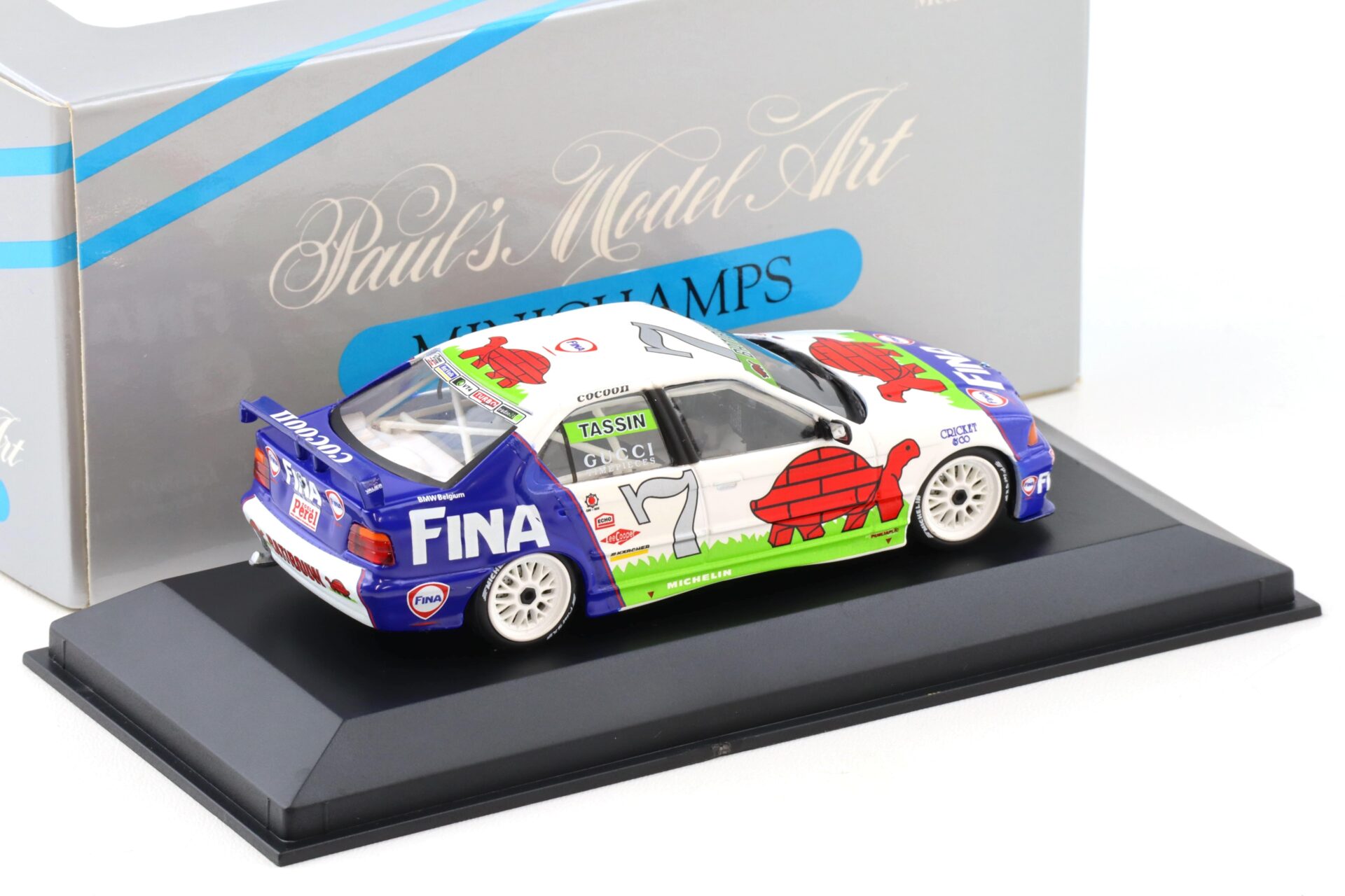 1:43 Minichamps BMW 318i E36 Belgian Champion 1995 T.Tassin #7 FINA