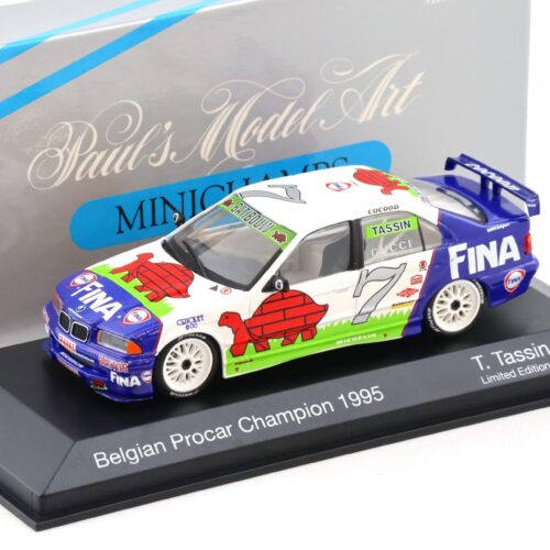 1:43 Minichamps BMW 318i E36 Belgian Champion 1995 T.Tassin #7 FINA