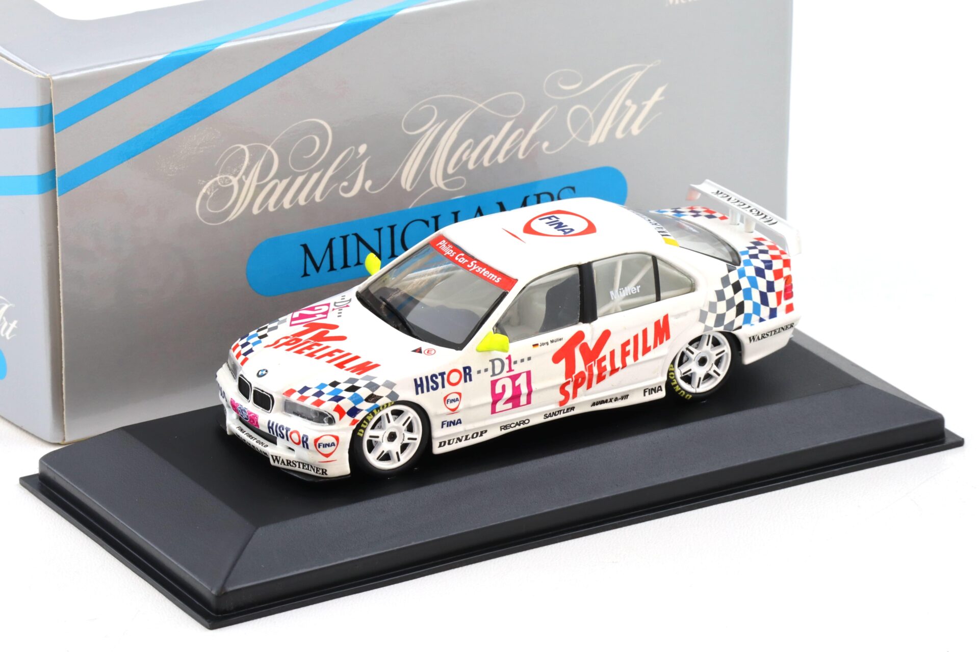 1:43 Minichamps BMW 318i E36 STW-Cup 1995 Isert/ Müller #21 TV Spielfilm