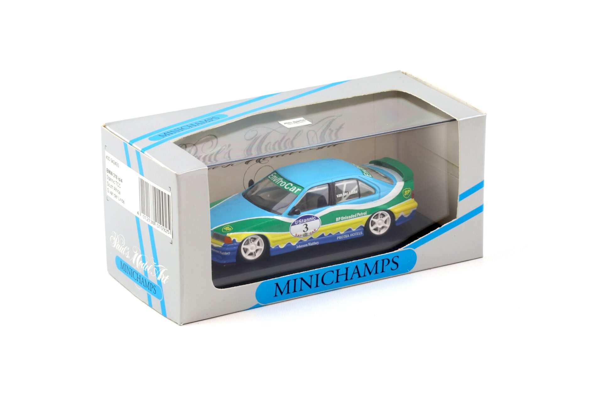 1:43 Minichamps BMW 318 is/4 E36 Stannic TCC South Africa #3 S. van der Linde