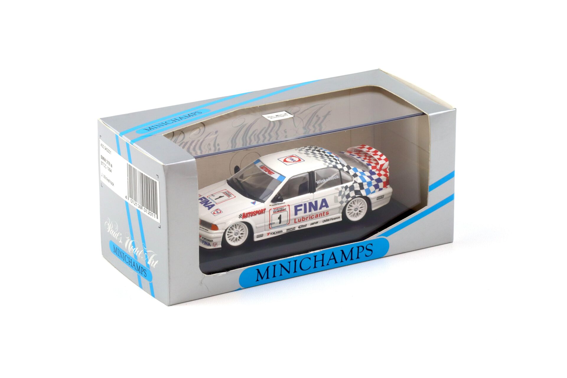 1:43 Minichamps BMW 318is E36 BTCC 1994 J.Winkelhock #1 FINA