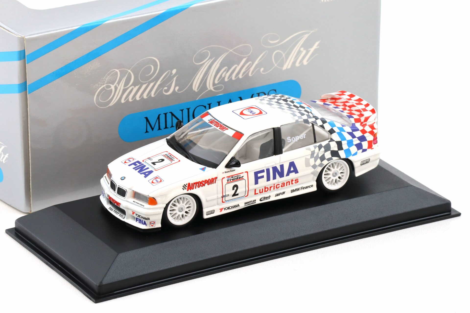 1:43 Minichamps BMW 318is E36 BTCC 1994 S.Soper #2 FINA