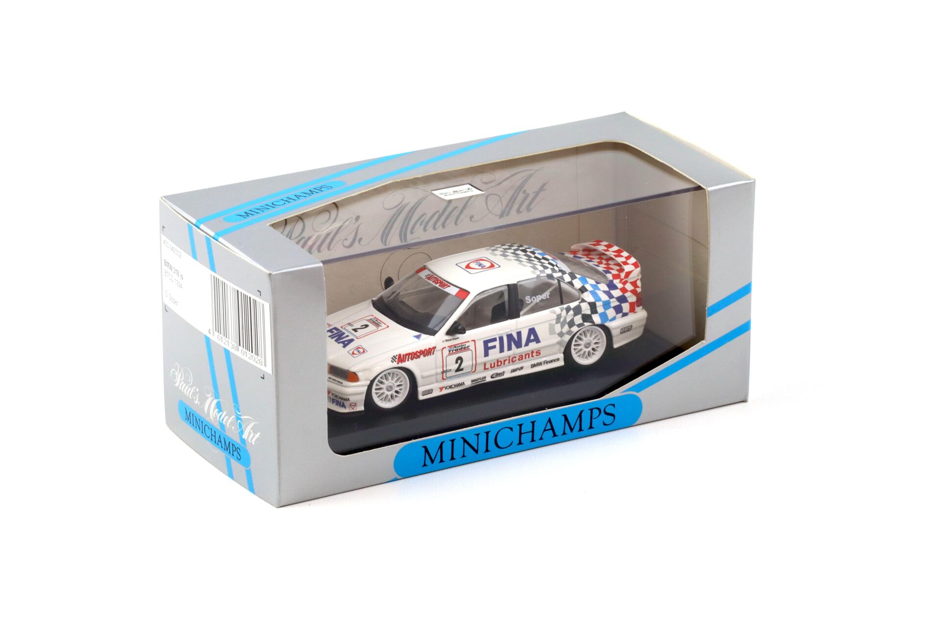 1:43 Minichamps BMW 318is E36 BTCC 1994 S.Soper #2 FINA