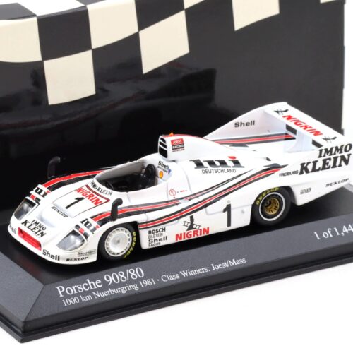 1:43 Minichamps Porsche 908/80 Nürburgring 1000km Class Winners 1981 Mass/ Joest #1