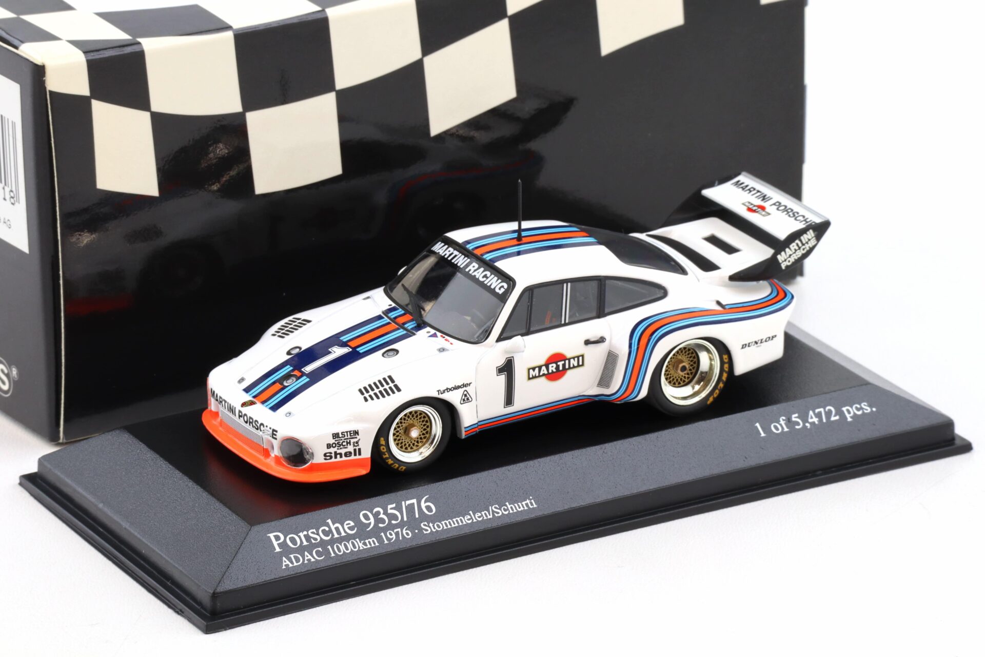 1:43 Minichamps Porsche 935/76 ADAC 1000km 1976 Stommelen/ Schuit #1 Martini