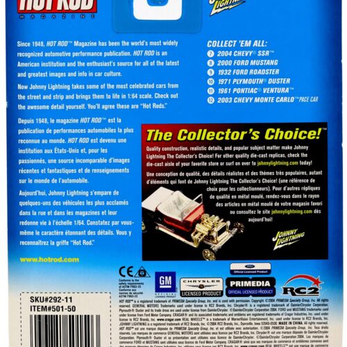 1:64 Johnny Lightning 1961 Pontiac Ventura #11 light yellow Hot Rod