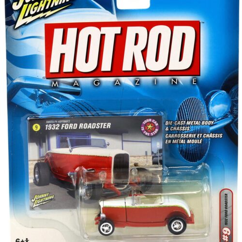 1:64 Johnny Lightning 1932 Ford Roadster red/ white Hot Rod