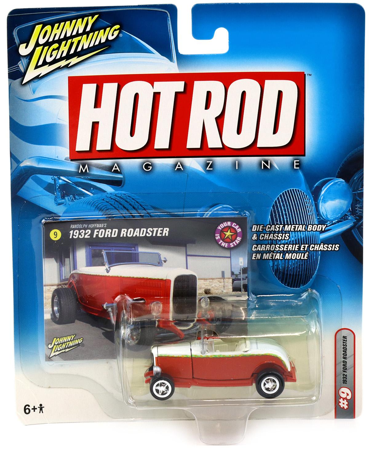 1:64 Johnny Lightning 1932 Ford Roadster red/ white Hot Rod