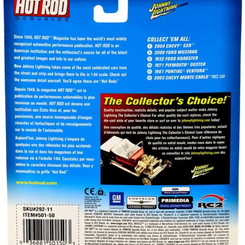 1:64 Johnny Lightning 1932 Ford Roadster red/ white Hot Rod