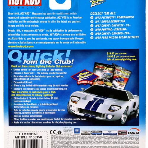 1:64 Johnny Lightning 1971Dodge Demon 340 white/ black Hot Rod