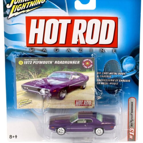 1:64 Johnny Lightning 1972 Plymouth Roadrunner purple metallic Hot Rod