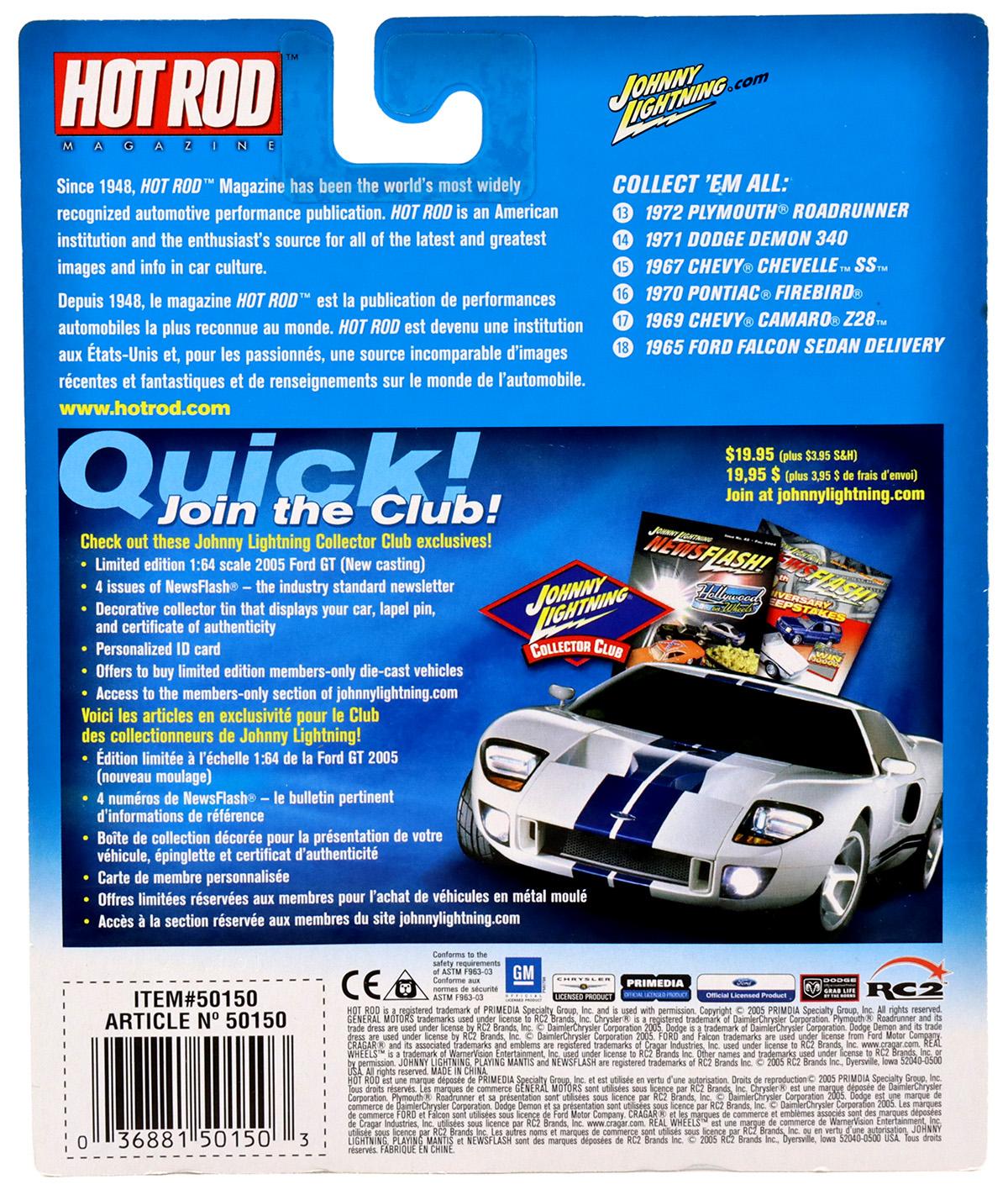 1:64 Johnny Lightning 1972 Plymouth Roadrunner purple metallic Hot Rod