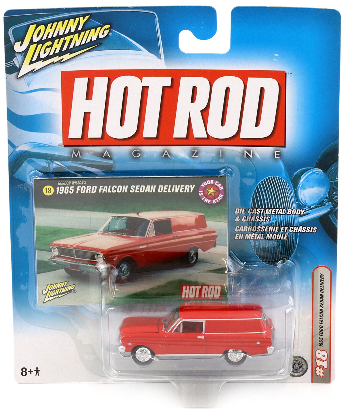 1:64 Johnny Lightning 1965 Falcon Sedan Delivery red Hot Rod