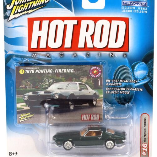1:64 Johnny Lightning 1970 Pontiac Firebird dark green metallic Hot Rod