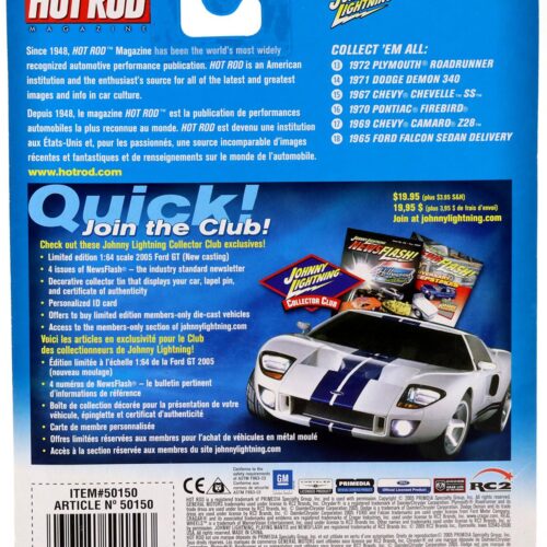 1:64 Johnny Lightning 1969 Chevy Camaro Z28 dark blue metallic Hot Rod