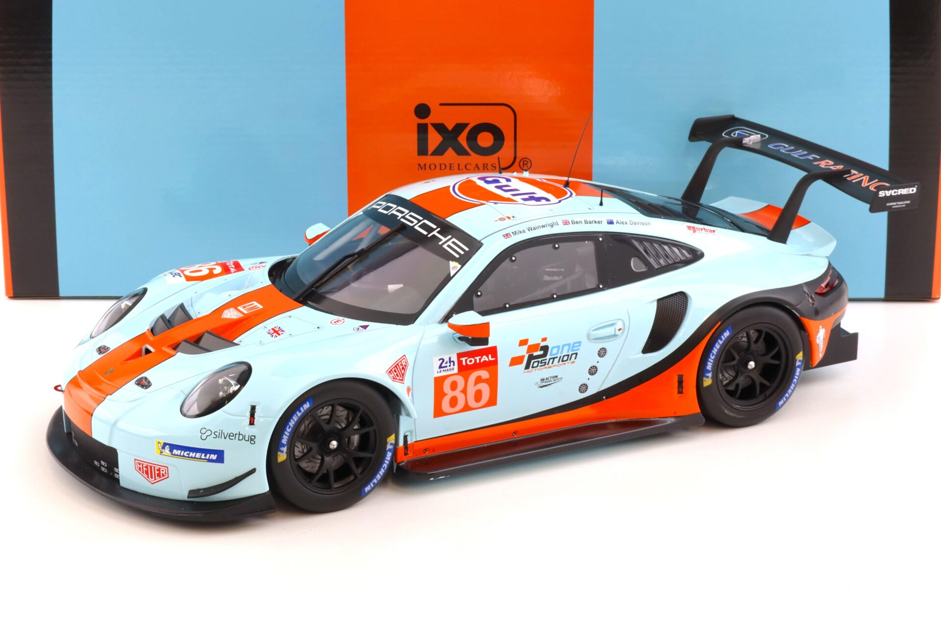 1:12 IXO Porsche 911 (991) RSR #86 Le Mans 24h 2018 Gulf Racing