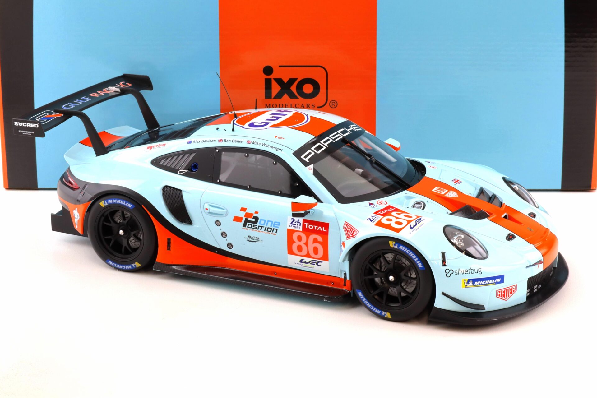 1:12 IXO Porsche 911 (991) RSR #86 Le Mans 24h 2018 Gulf Racing