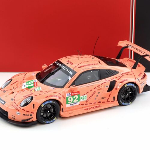 1:18 IXO Porsche 911 991 RSR #92 Winner LMGTE 24h Le Mans 2018 Pink Pig #92
