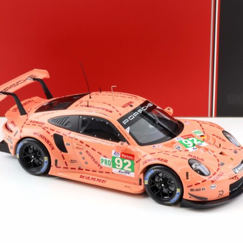 1:18 IXO Porsche 911 991 RSR #92 Winner LMGTE 24h Le Mans 2018 Pink Pig #92