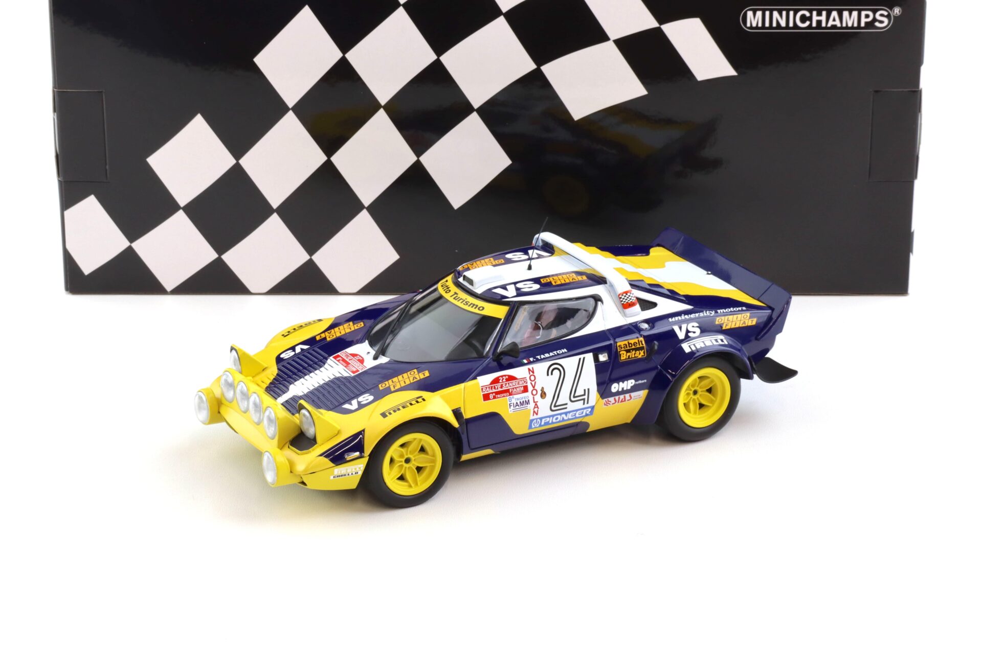 1:18 Minichamps Lancia Stratos HF Rally Sanremo 1980 Grifone Sias #24 Tabaton/ Radaelli