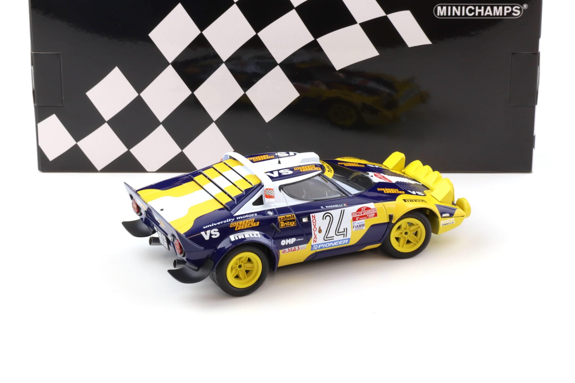 1:18 Minichamps Lancia Stratos HF Rally Sanremo 1980 Grifone Sias #24 Tabaton/ Radaelli