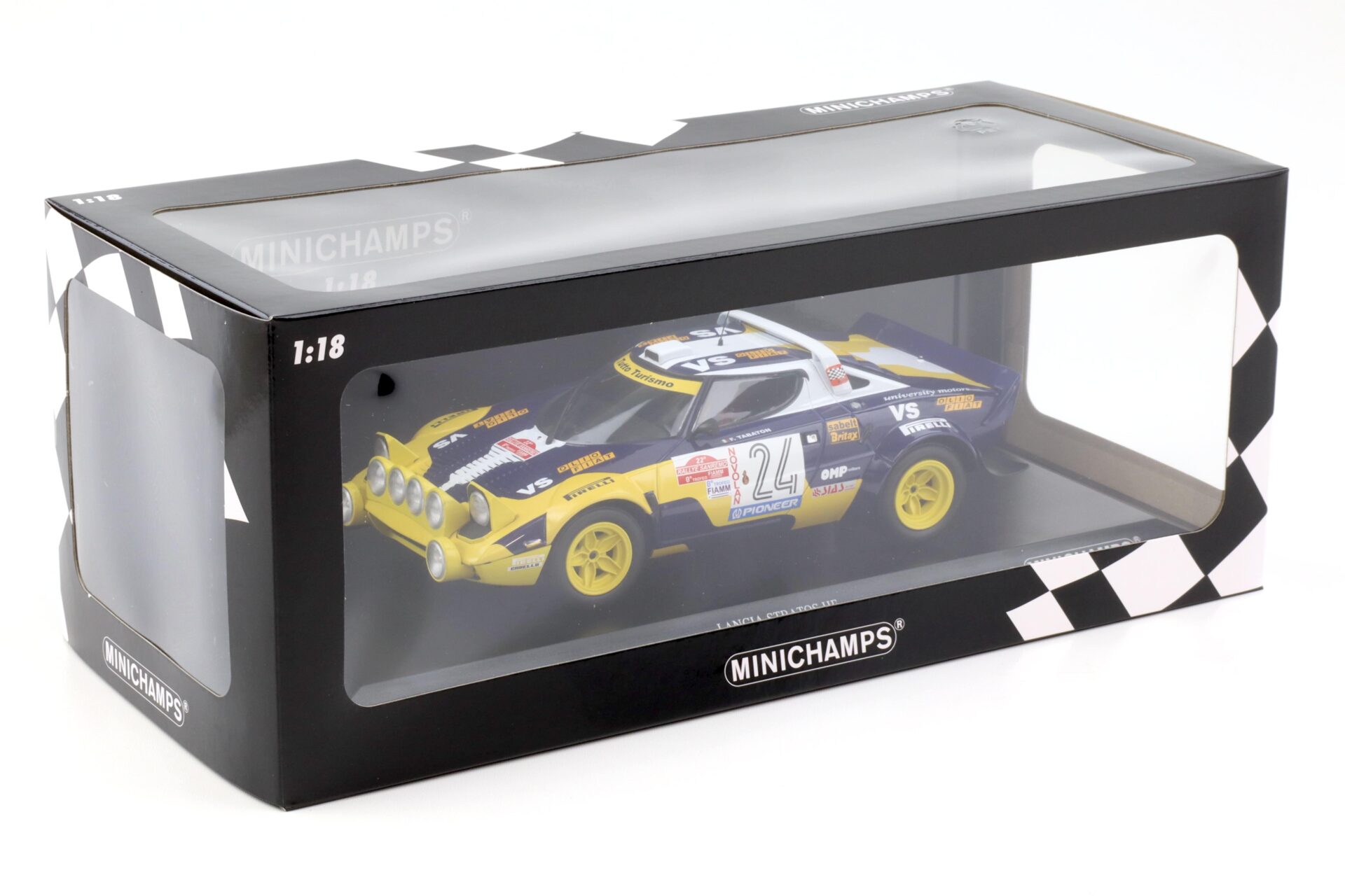 1:18 Minichamps Lancia Stratos HF Rally Sanremo 1980 Grifone Sias #24 Tabaton/ Radaelli