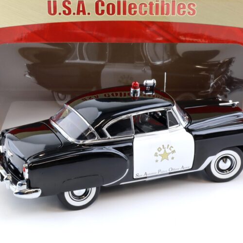 1:18 Sun Star 1954 Chevrolet Bel Air San Antonio Police Car white/ black