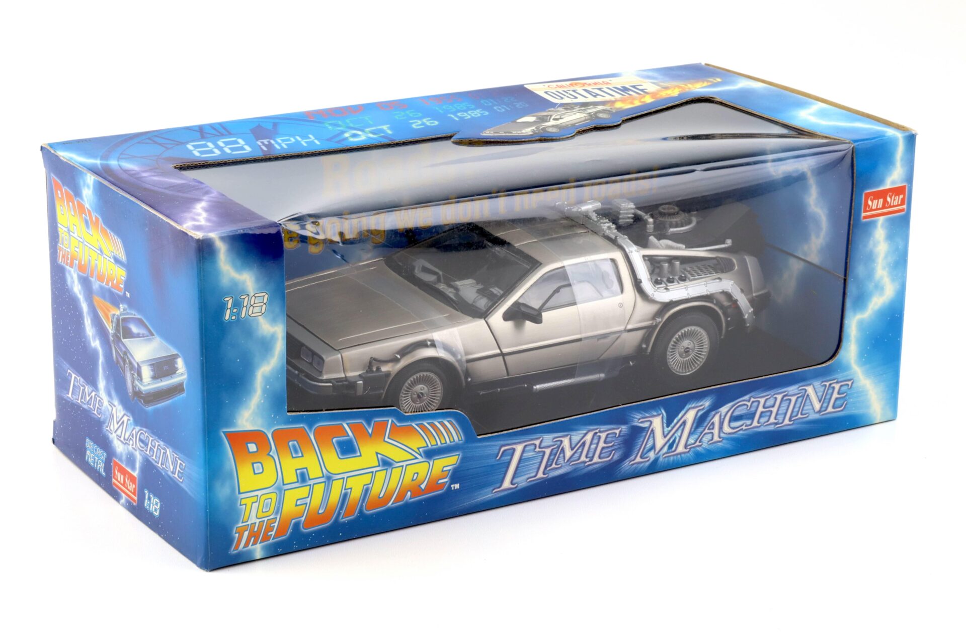 1:18 Sun Star Delorean DMC-12 Time Machine Back to the Future