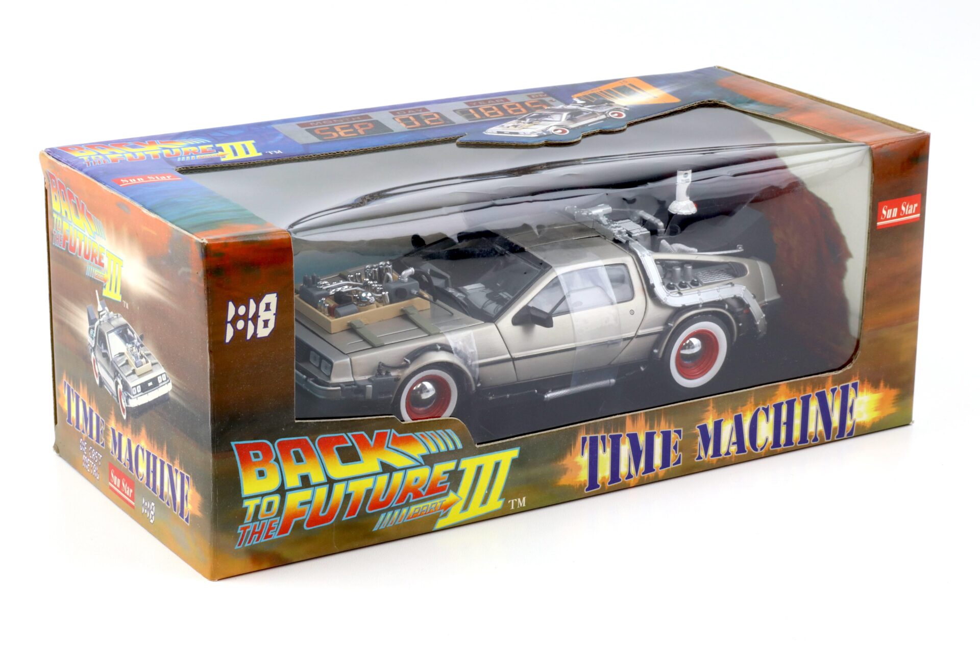 1:18 Sun Star Delorean DMC-12 Time Machine Back to the Future III