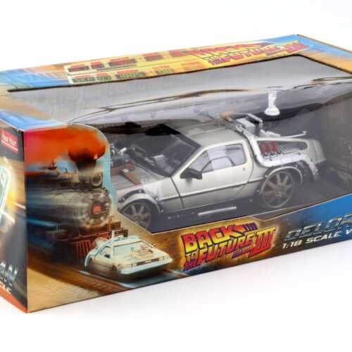 1:18 Sun Star Delorean DMC-12 Time Machine Back to the Future III Rail Version