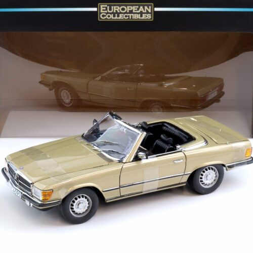 1:18 Sun Star 1977 Mercedes 350SL W107 open Convertible metallic gold
