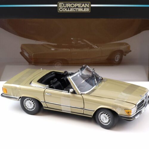 1:18 Sun Star 1977 Mercedes 350SL W107 open Convertible metallic gold