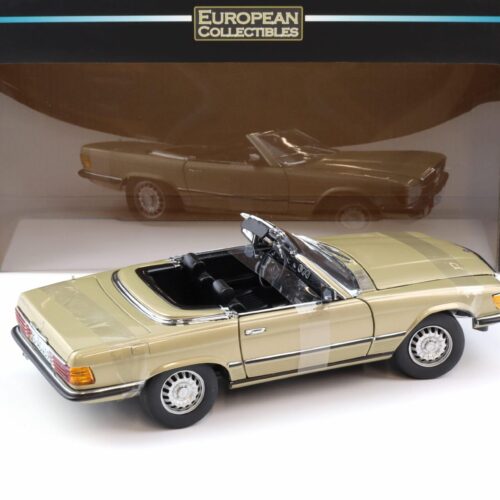 1:18 Sun Star 1977 Mercedes 350SL W107 open Convertible metallic gold