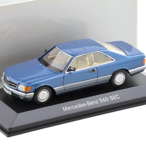 1:43 Minichamps Mercedes 560 SEC Coupe C126 blue metallic Classic Collection