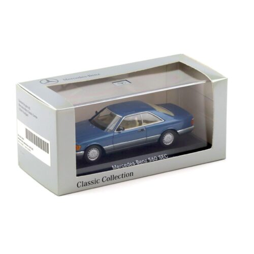 1:43 Minichamps Mercedes 560 SEC Coupe C126 blue metallic Classic Collection