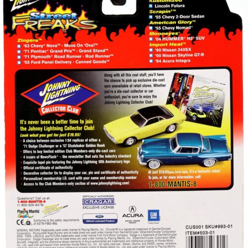 1:64 Johnny Lightning 1994 Honda Acura Integra purple metallic Street Freaks