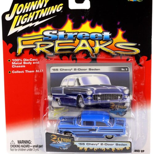 1:64 Johnny Lightning '55 Chevy 2-Door Sedan blue Street Freaks