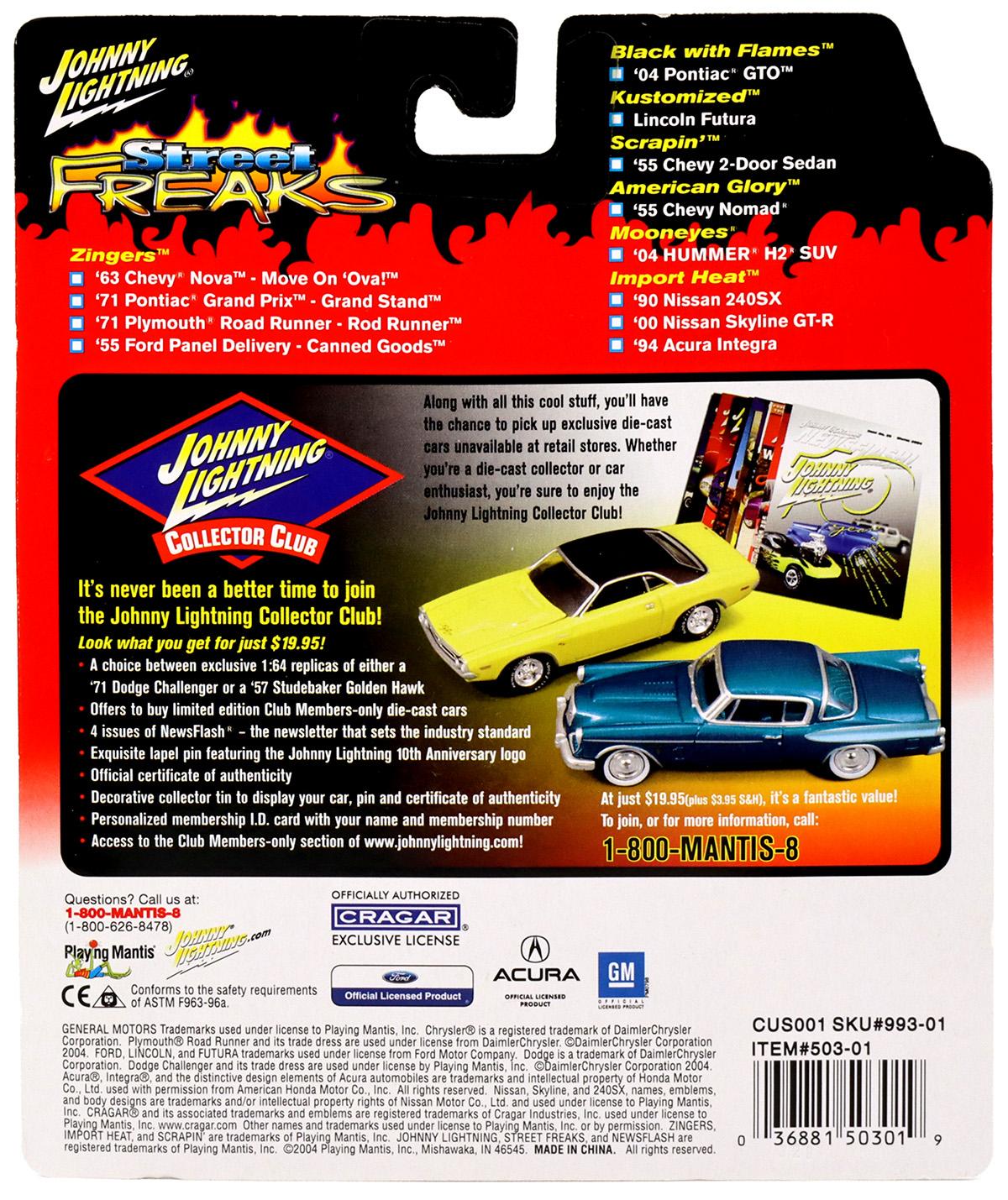 1:64 Johnny Lightning '55 Chevy 2-Door Sedan blue Street Freaks