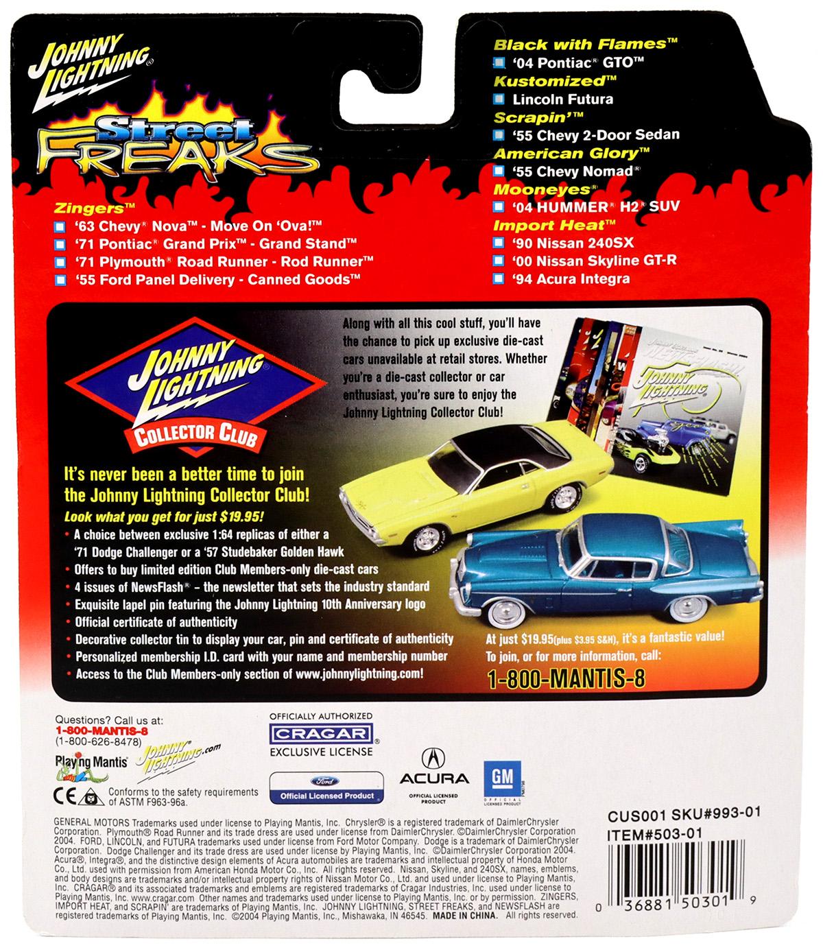 1:64 Johnny Lightning '55 Chevy Nomad blue/ white Street Freaks