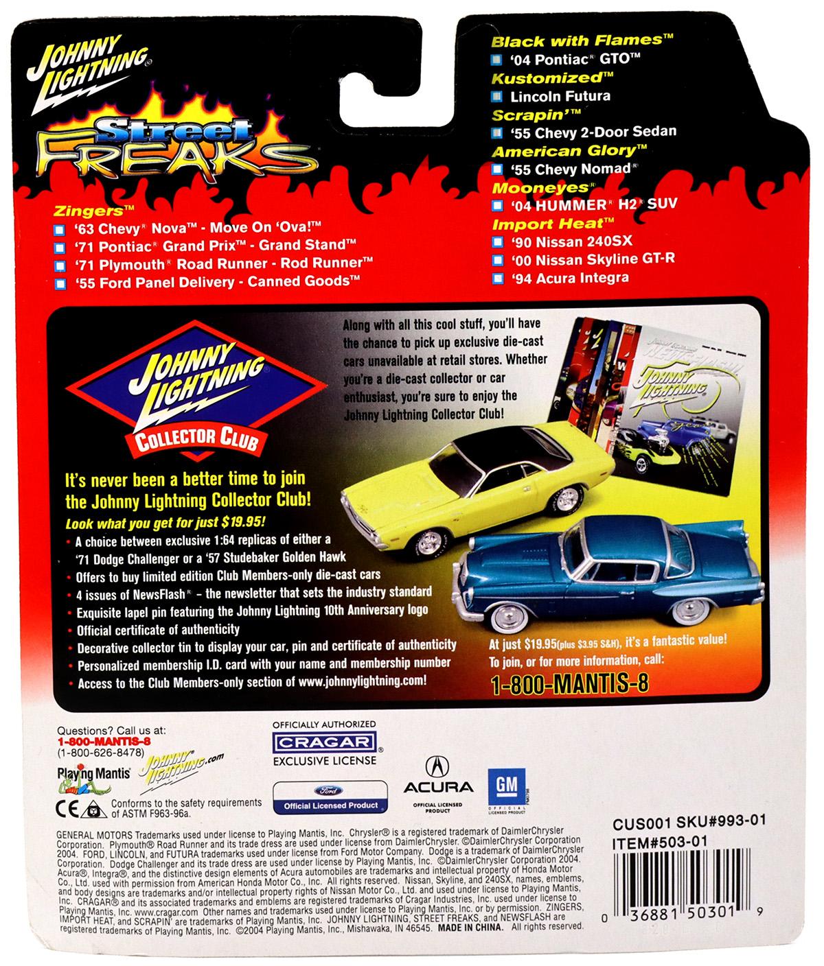 1:64 Johnny Lightning Lincoln Future white Street Freaks