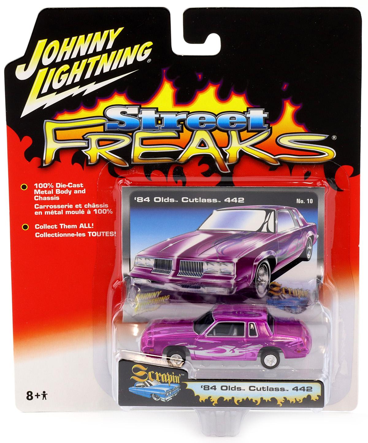 1:64 Johnny Lightning '84 Olds Cutlass 442 purple Street Freaks