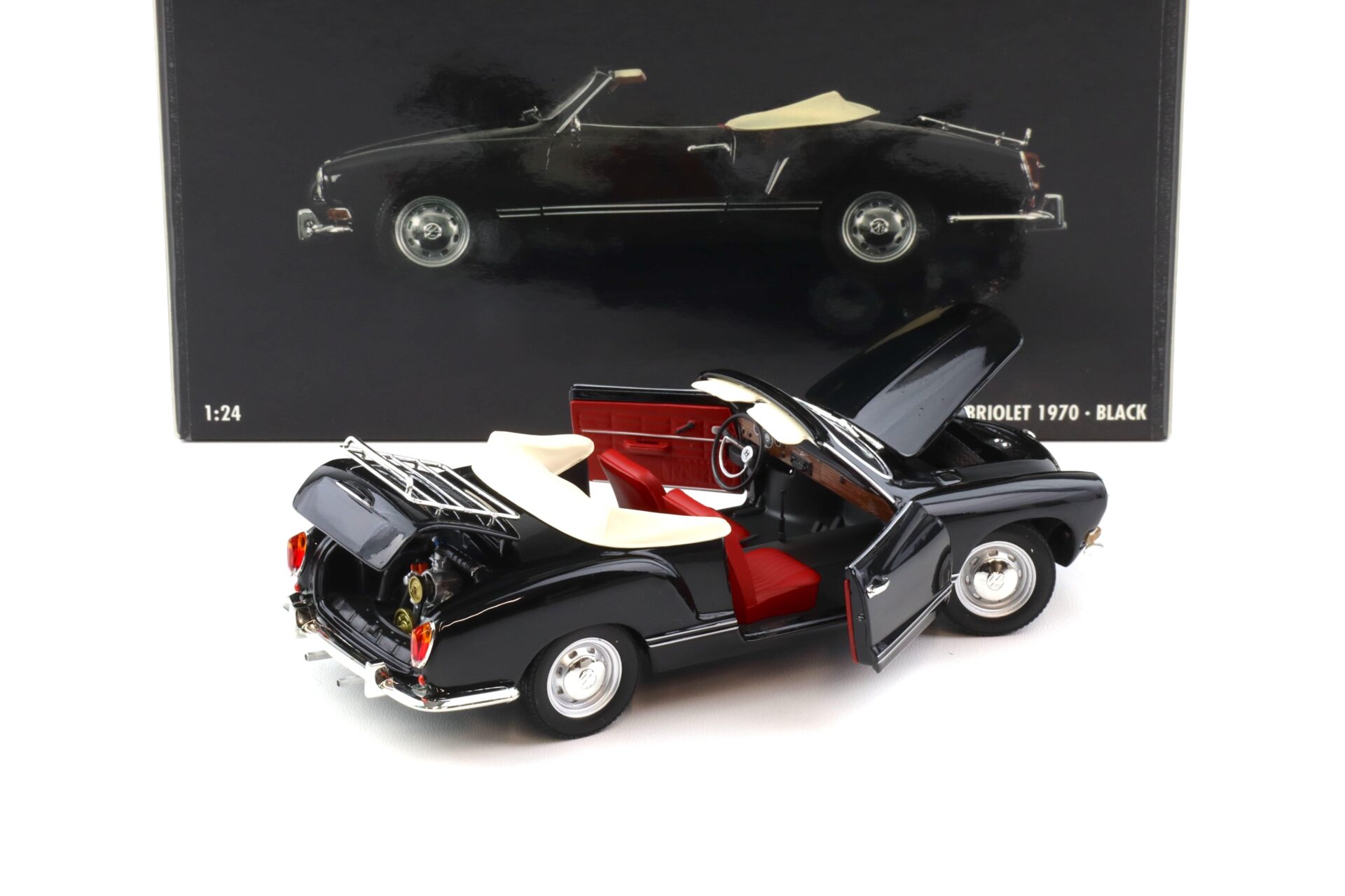 1:24 Minichamps VW Karmann Ghia Cabriolet black 1970