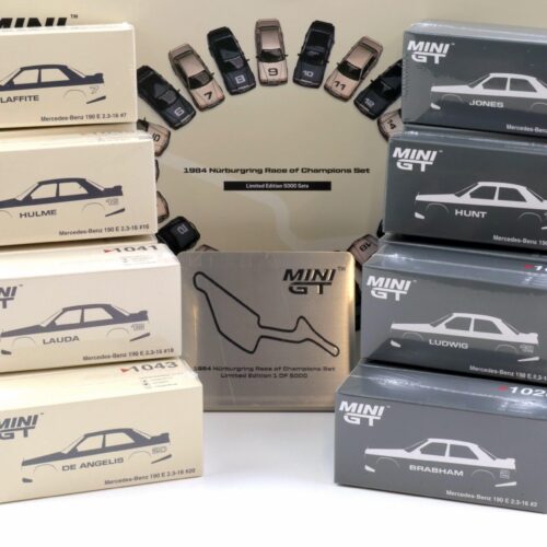1:64 TSM Mini GT 1984 Nürburgring Race of Champions Set 20 pcs. Mercedes 190E