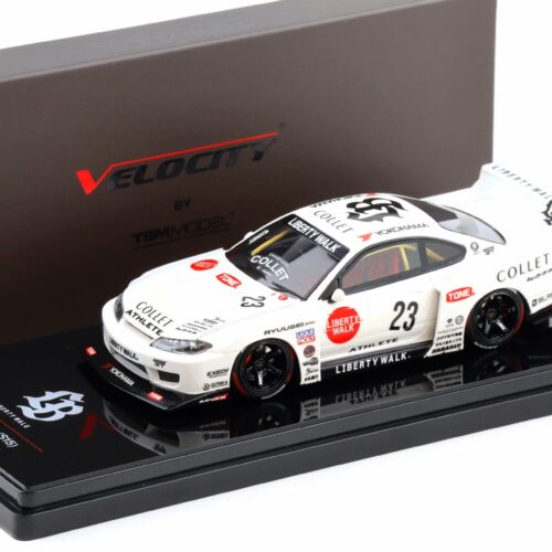 1:43 TSM Model Nissan Silvia S15 LB-Super Silhouette ATHLETE Liberty Walk #23 white